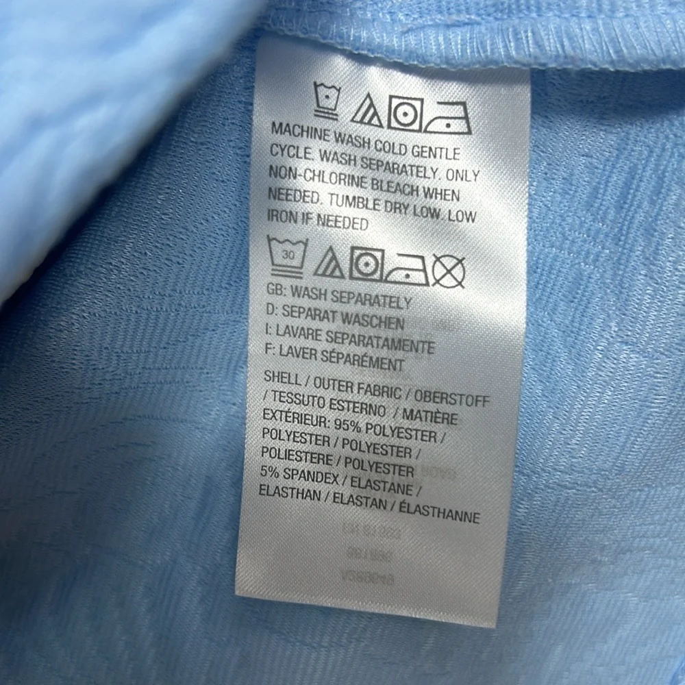 Isaac Mizrahi Live Button-Front Quilted Jacket Baby Blue Women's Size Small